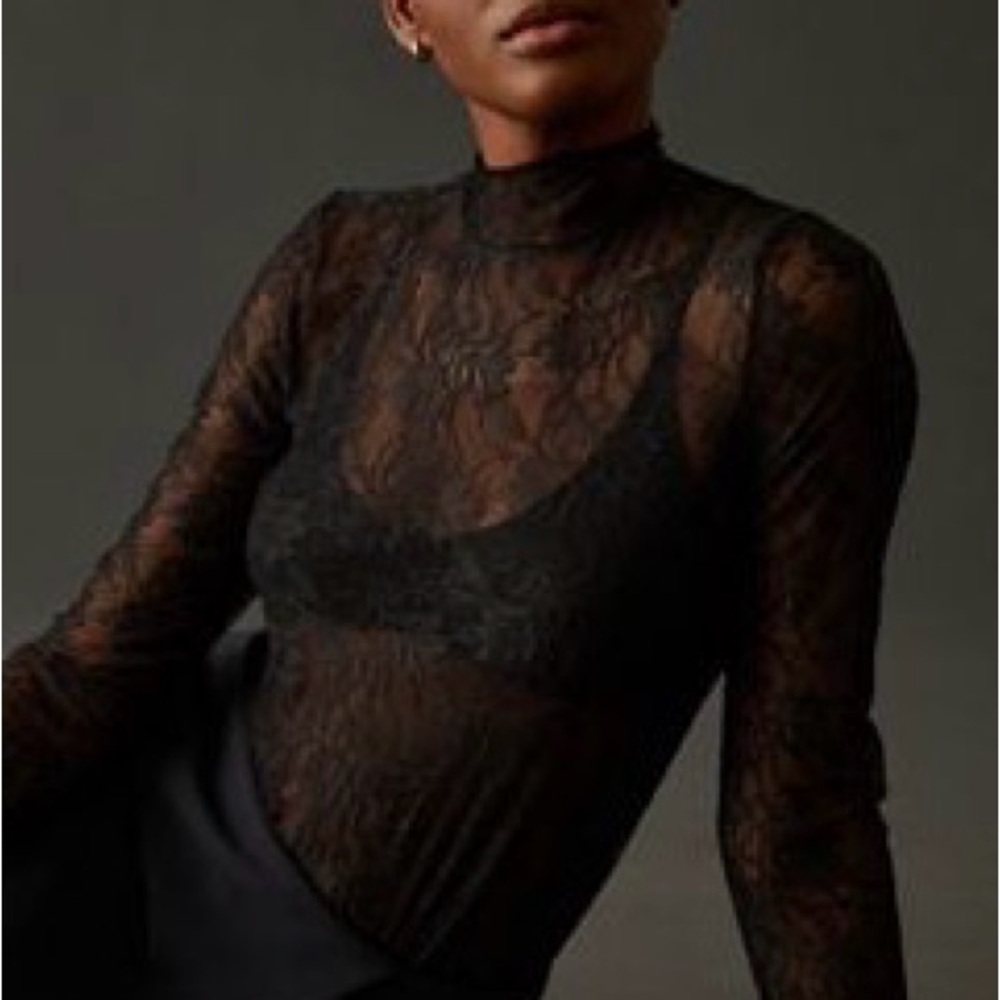 By Anthropologie Sheer
Lace Turtleneck